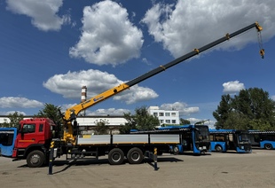 JAC N350 6×4 (35т) КМУ SQS 350-5 (14т) БОРТ 7,5×2,55×0,6м